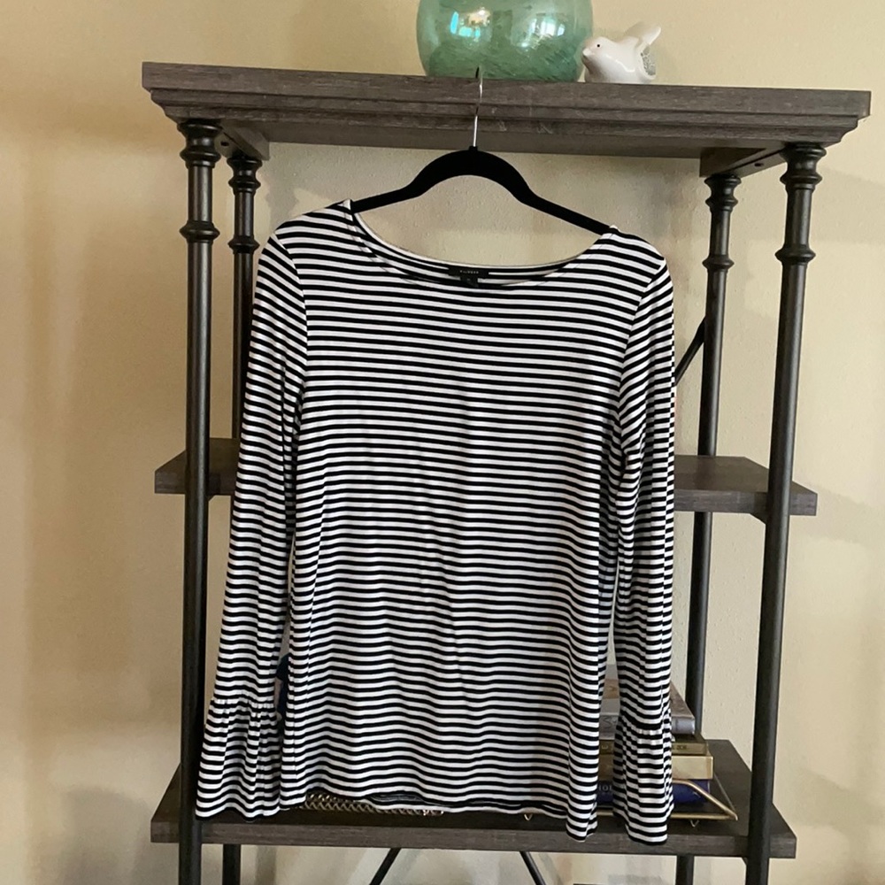 Halogen Striped Bell Sleeve